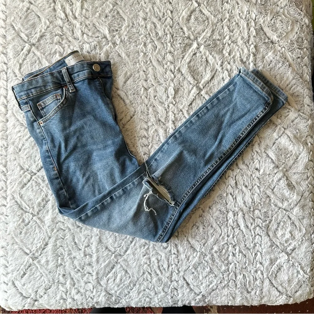 Topshop Jamie Distressed Knee Jeans size 30 - Picture 1 of 8